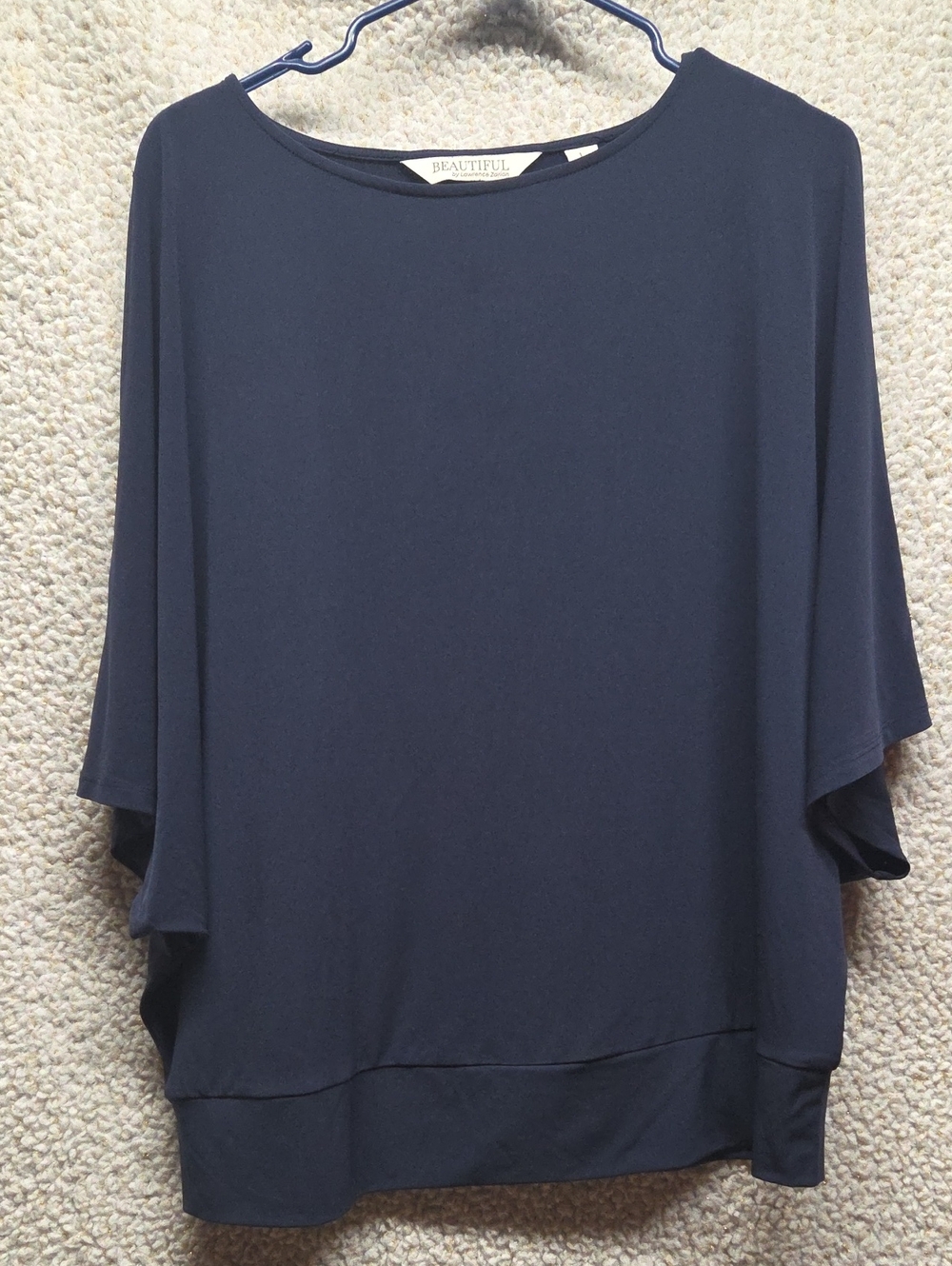 Lawrence Zarian Beautiful Basic Navy Dolman Tunic by
